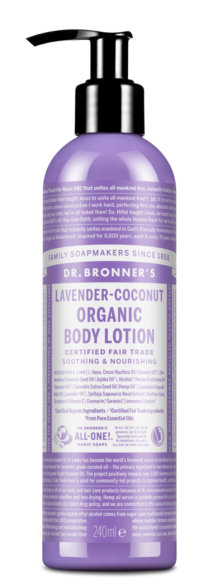 DR BRONNERS BODYLOTION LAVENDEL - KOKOS