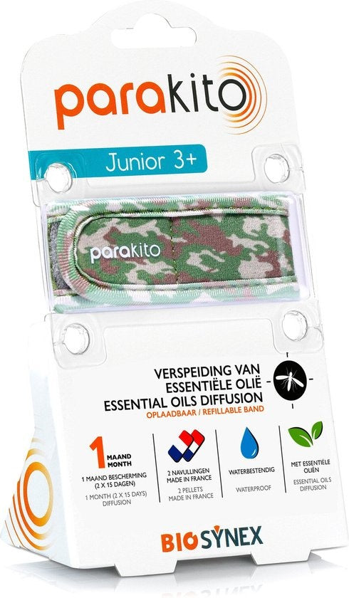 PARAKITO ANTI MUGGEN ARMBAND JUNIOR CAMOUFLAGE + 2X NAVULLING