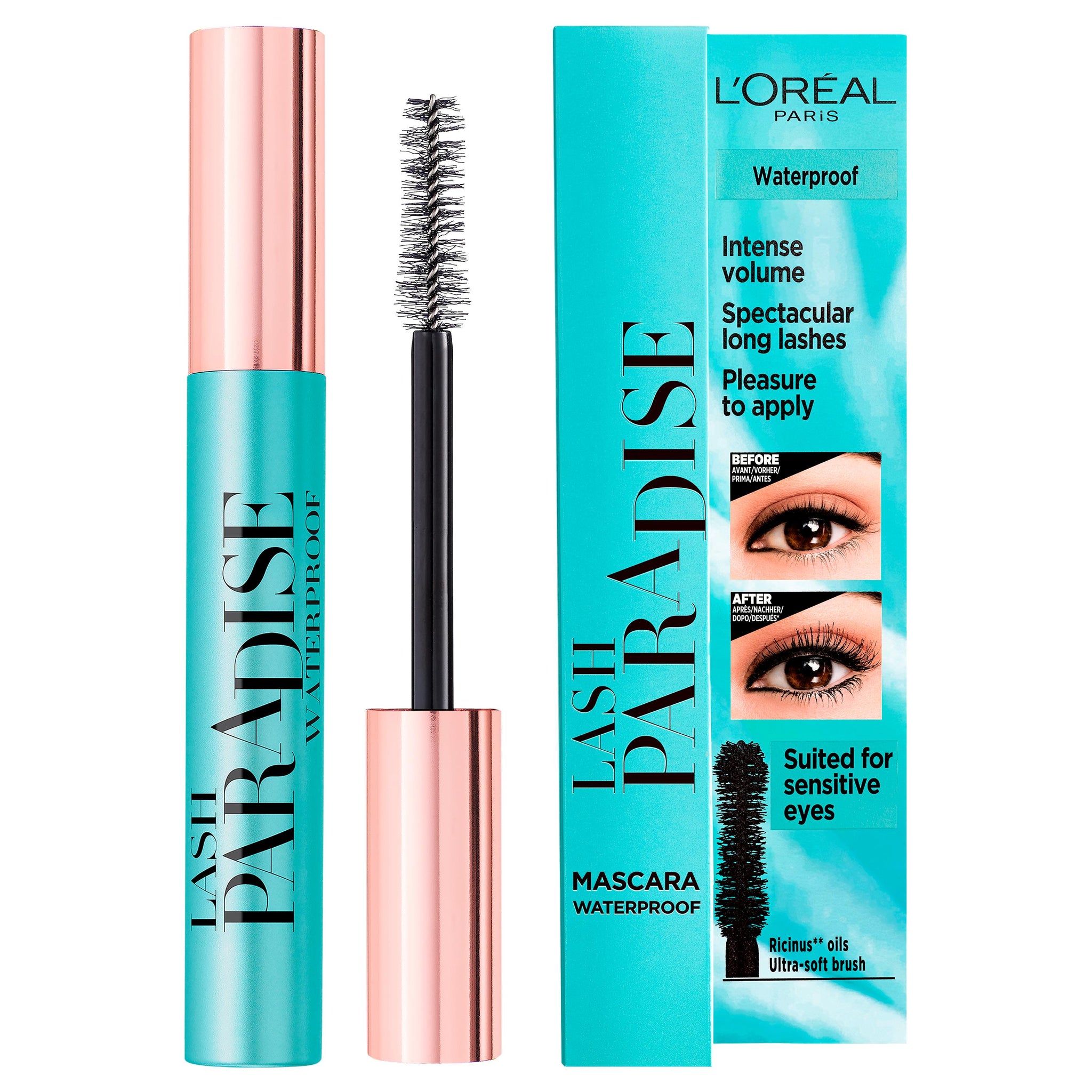 LOREAL PARIS MASCARA PARADISE WATERPROOF BLACK VOLUME