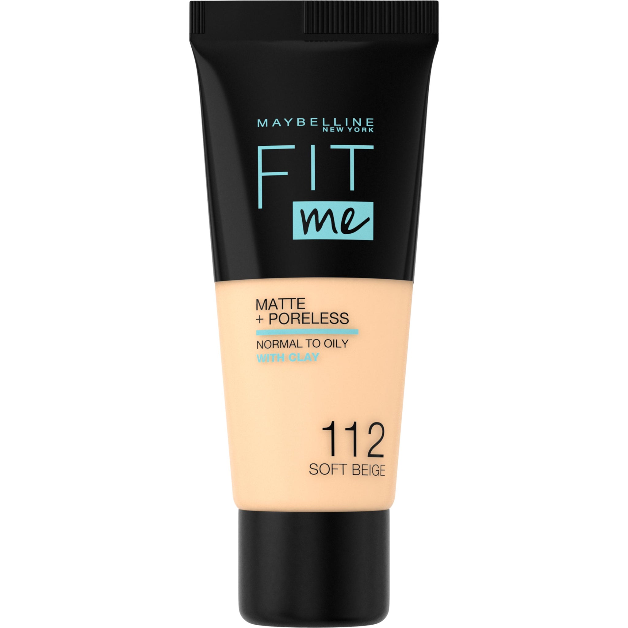 MAYBELLINE FOUNDATION  FIT ME MATTE + PORELESS 112 SOFT BEIGE