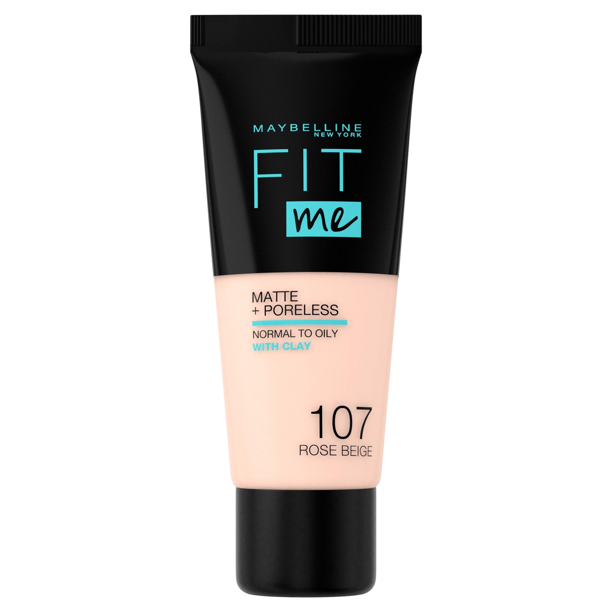 MAYBELLINE FOUNDATION  FIT ME MATTE + PORELESS 107 ROSE BEIGE
