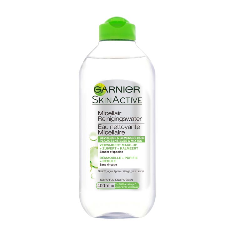 GARNIER SKIN ACTIVE MICELLAIR REINIGINGSWATER GEVOEL+GEMENGDE HUID