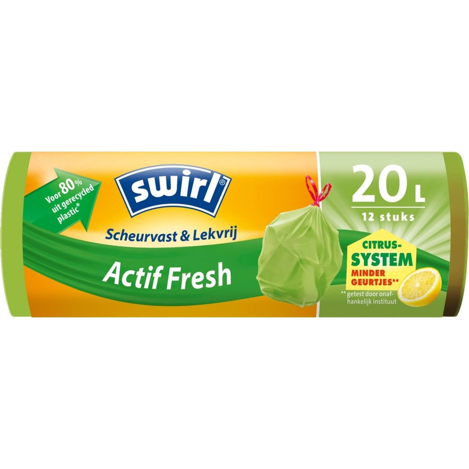 SWIRL PEDAALEMMER ZAKKEN TREKBAND ANTI GEUR 20 LITER
