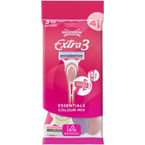 WILKINSON WEGWERPMESJES EXTRA3 BEAUTY