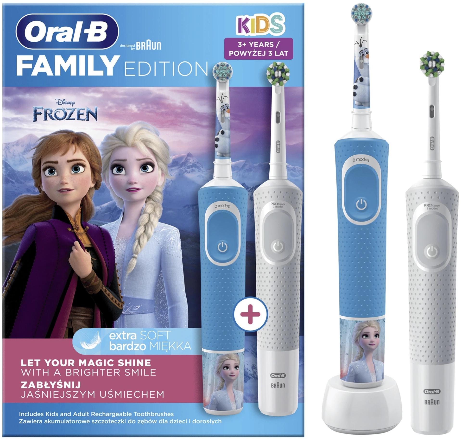 ORAL-B ELEKTRISCHE TANDENBORSTEL FAMILIE EDITIE KIDS FROZEN + VITALITY PRO D103