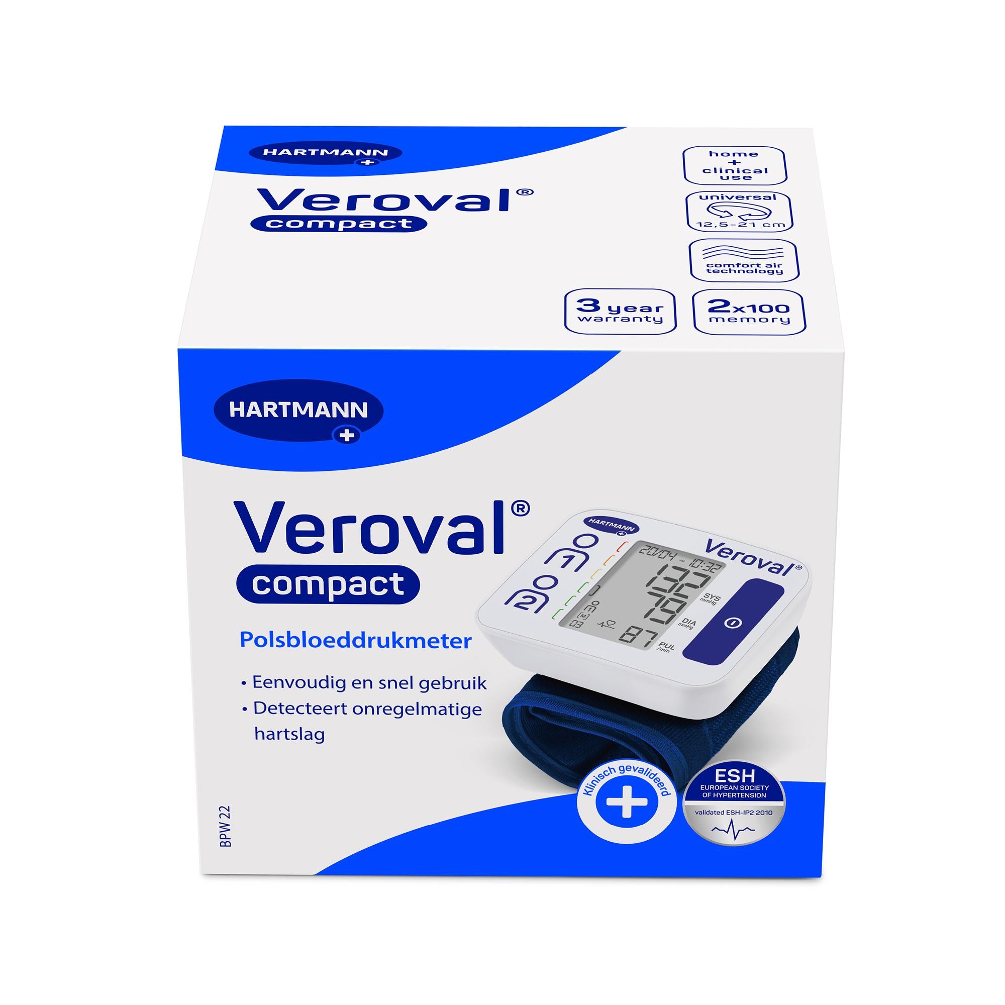 VEROVAL COMPACT POLS BLOEDDRUKMETER BPW22 SK2 P1