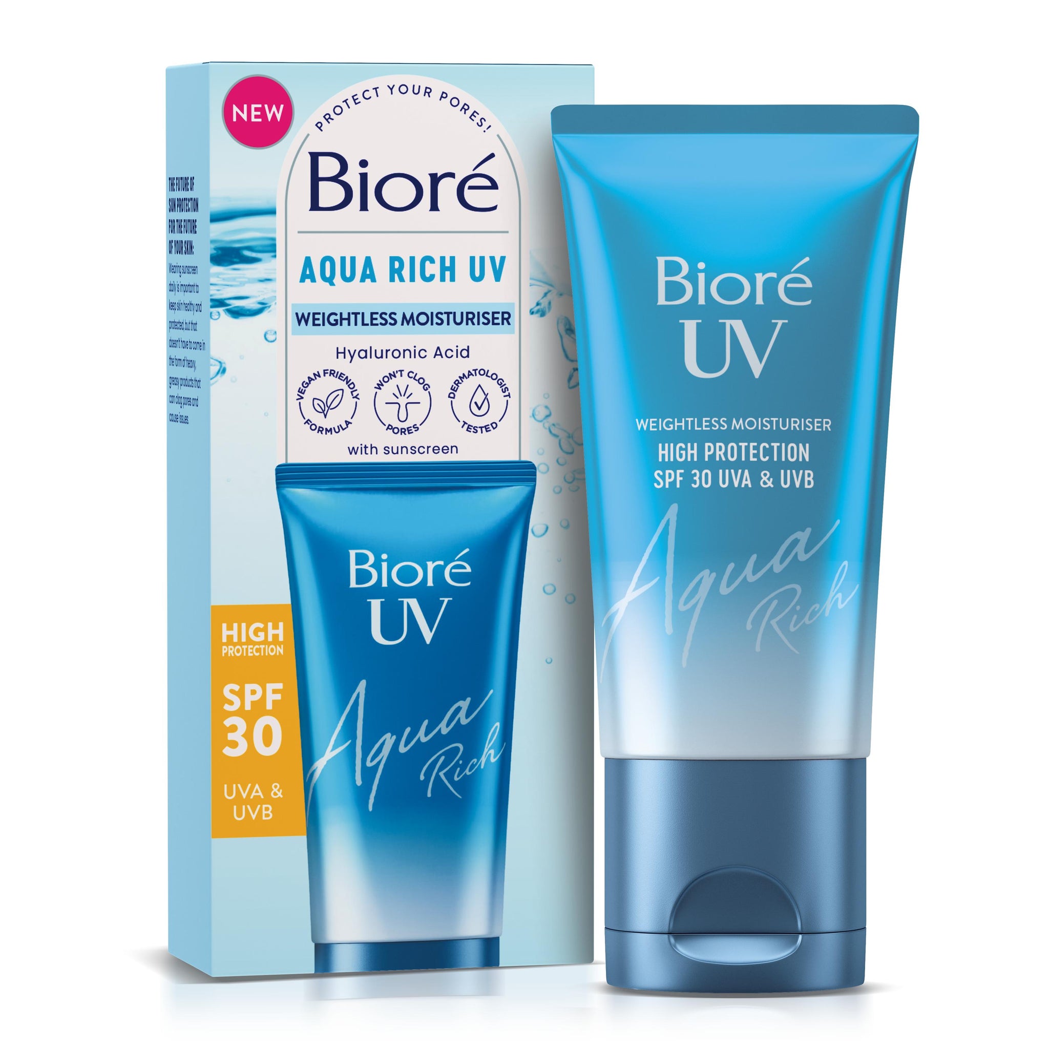 BIORE UV AQUA RICH WEIGHTLESS MOISTURISER SPF30