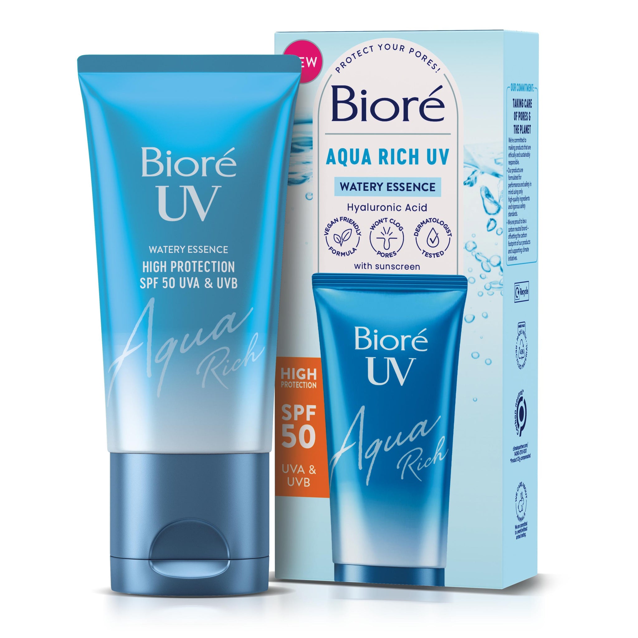 BIORE UV AQUA RICH WEIGHTLESS MOISTURISER + SPF50