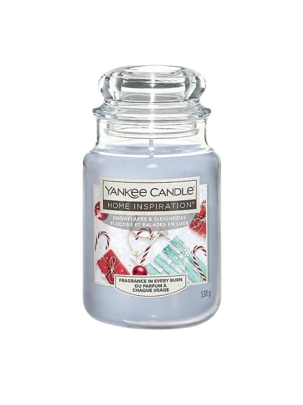YANKEE CANDLE LARGE JAR SNOWFLAKE & SLEIGHRIDES