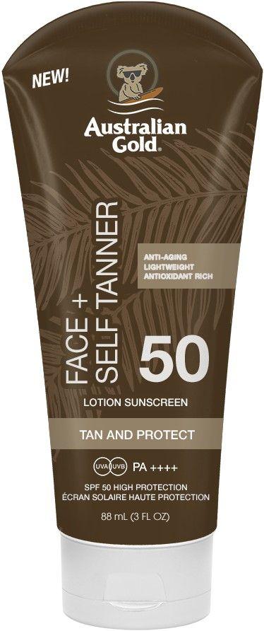 AUSTRALIAN GOLD FACE SPF50 + SELF TANNER