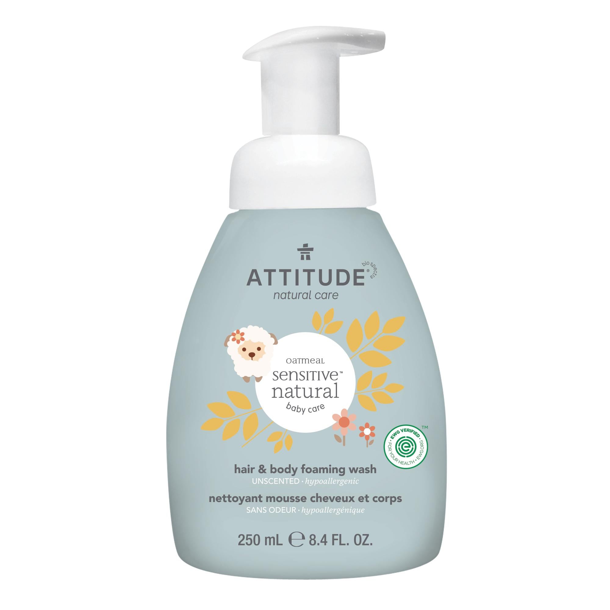 ATTITUDE SENSITIVE SKIN BABY CARE HAAR & BODY WASH