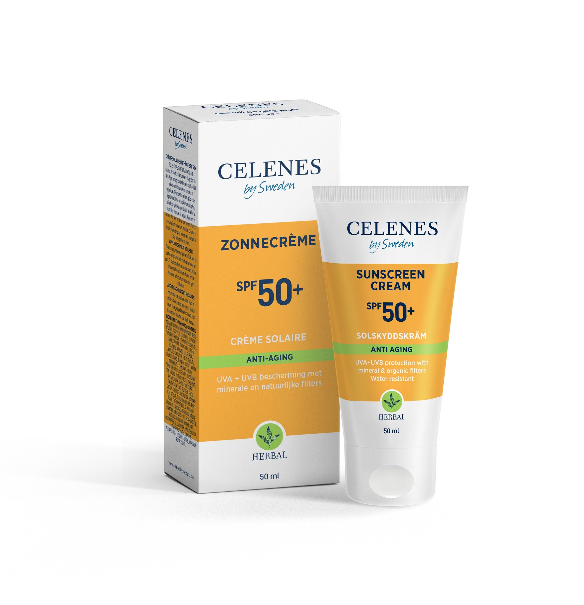 CELENES HERBAL SUNSCREEN CREAM SPF 50+ FOR ANTI AGING