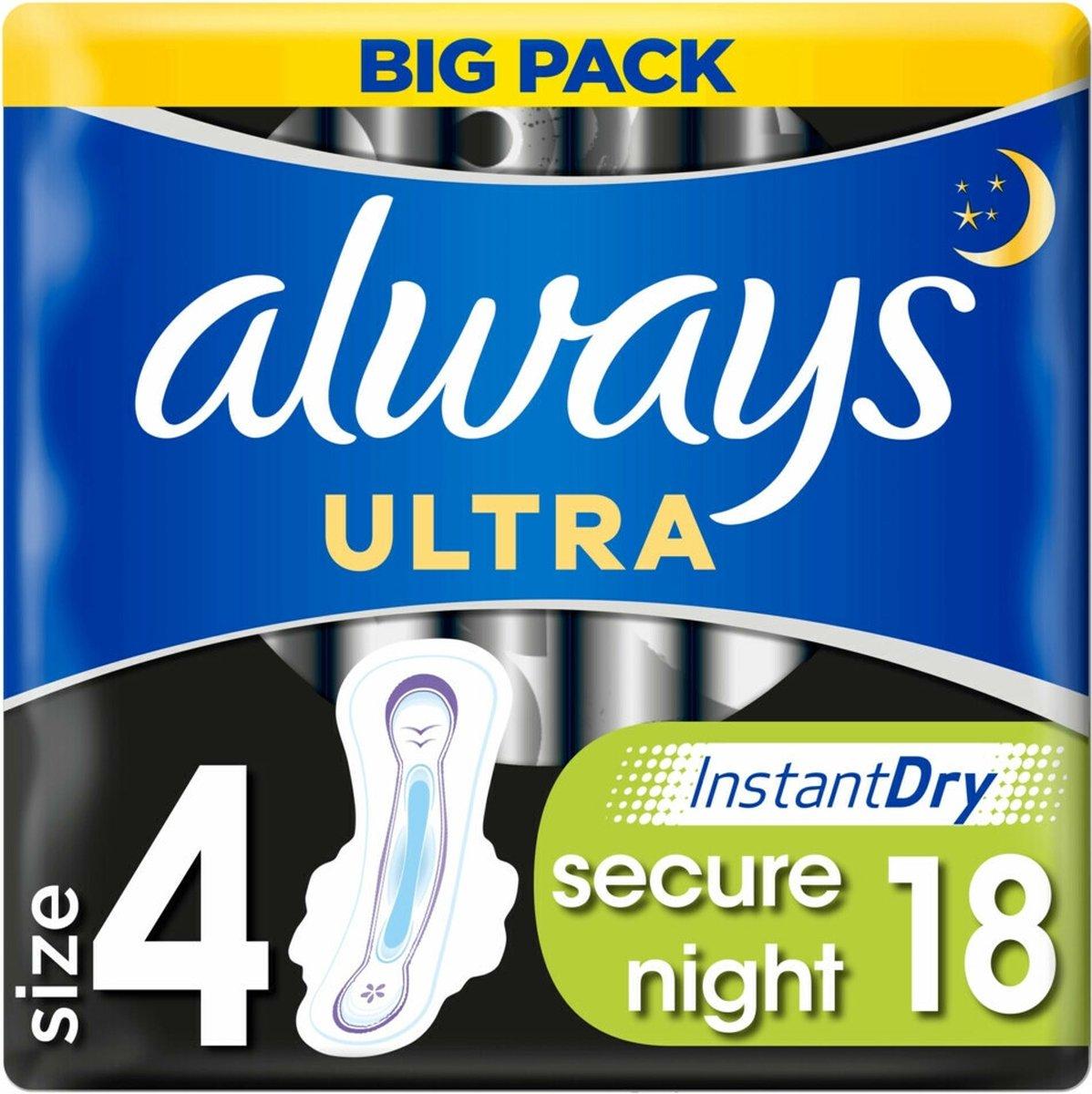 ALWAYS MAANDVERBAND ULTRA SECURE NIGHT MET VLEUGELS