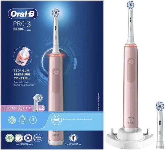 ORAL-B ELEKTRISCHE TANDENBORSTEL PRO 3 3400N SENSITIVE CLEAN PINK