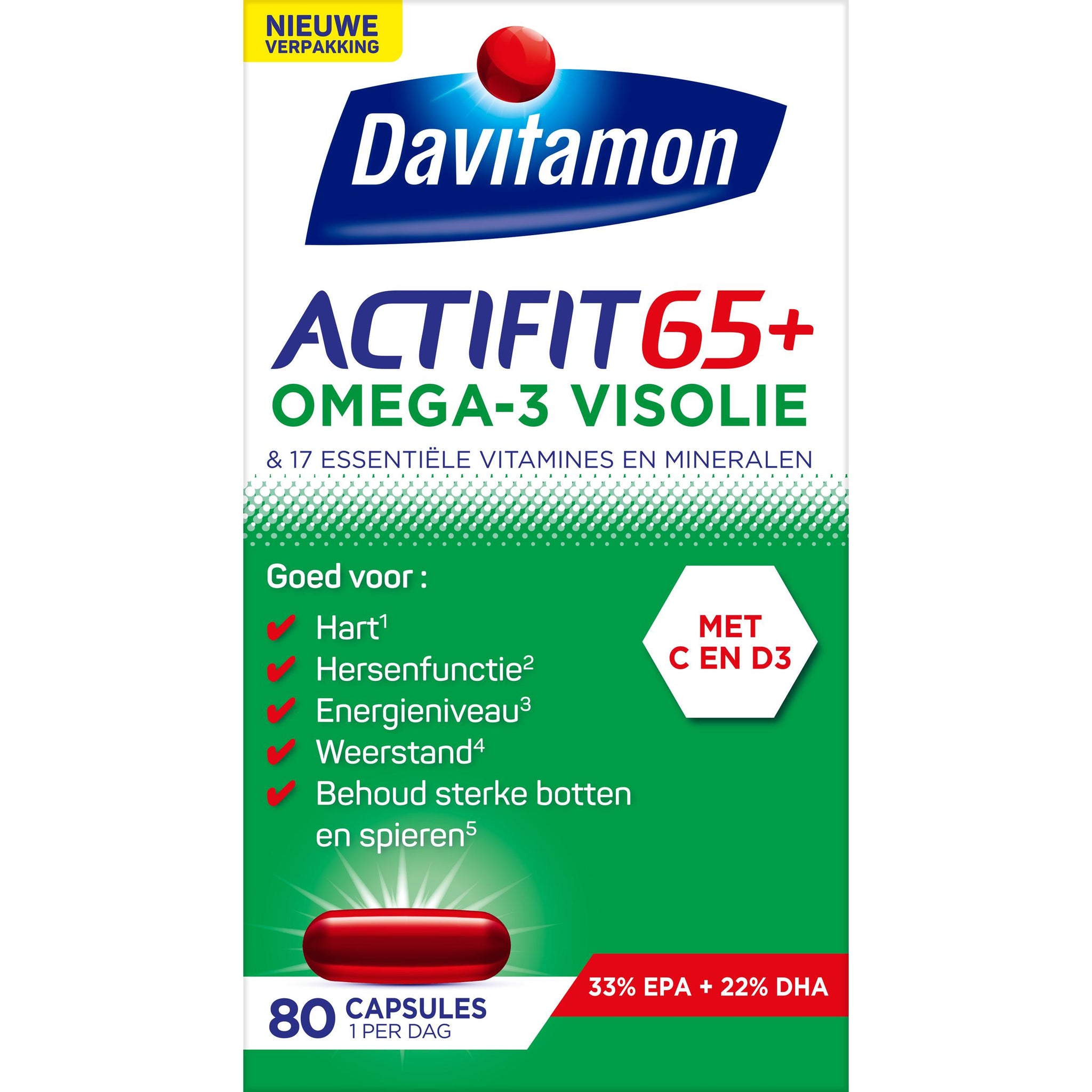 DAVITAMON ACTIFIT 65+ OMEGA 3
