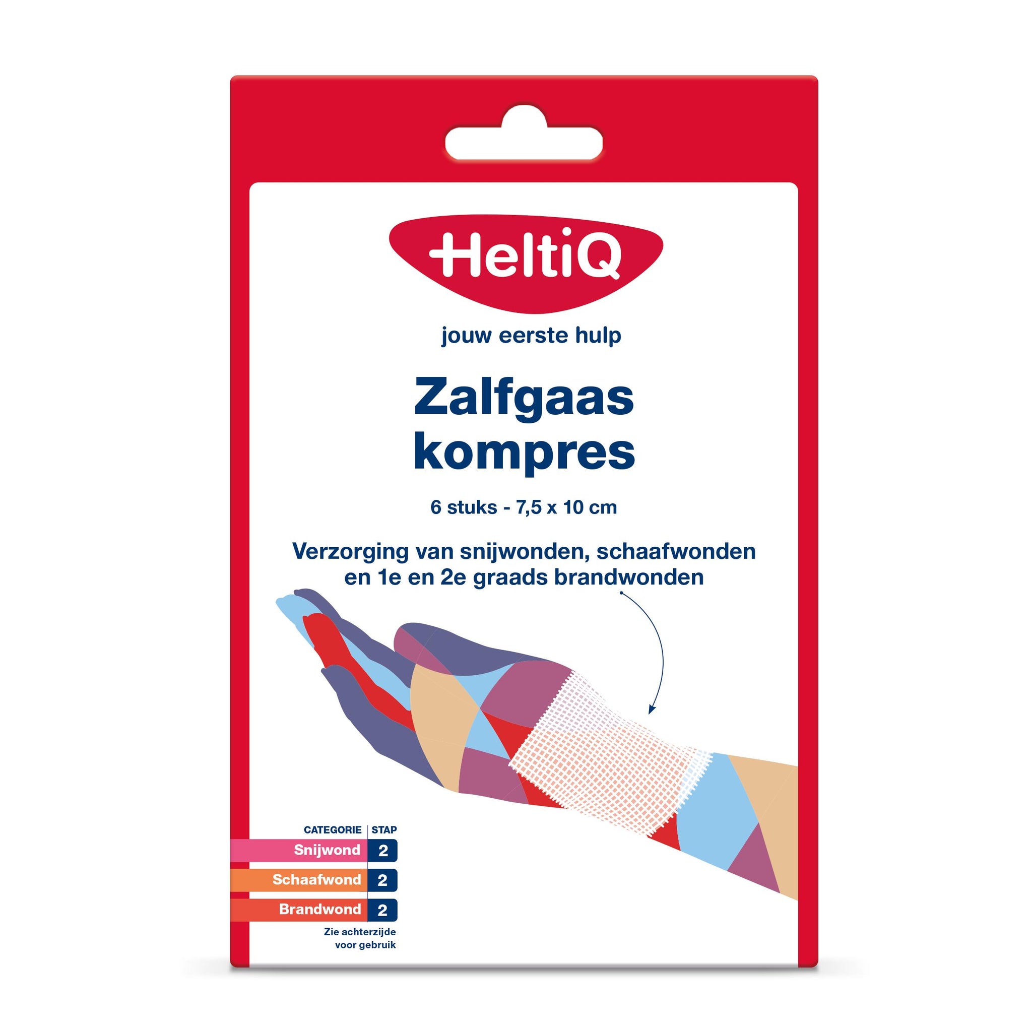HELTIQ ZALFGAASKOMPRES 7.5x10CM