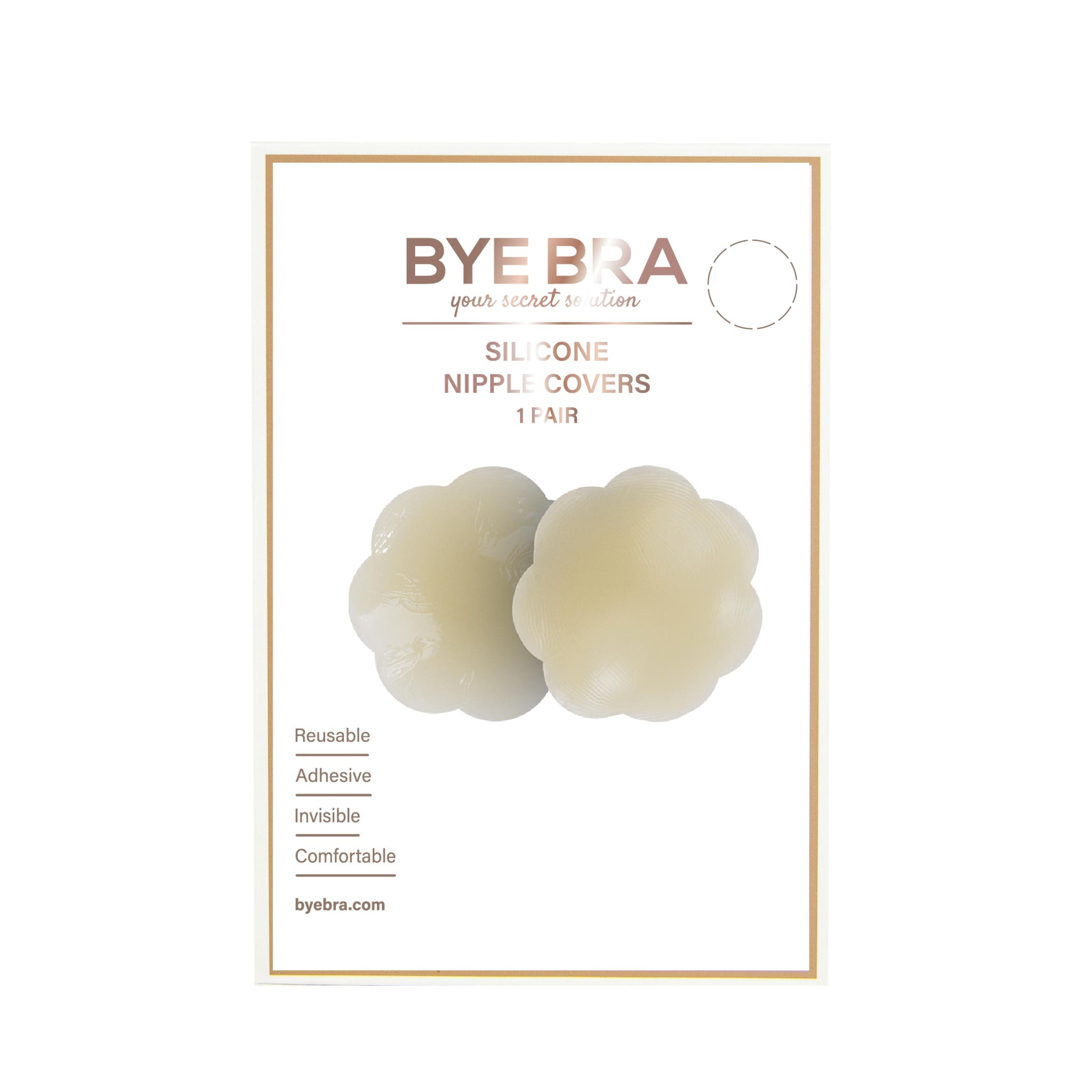 BYE BRA - PETAL NIPPLE COVERS NUDE