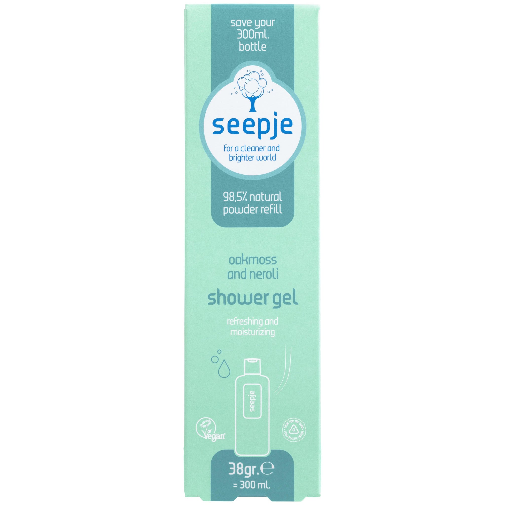 SEEPJE SHOWERGEL OAKMOSS AND NEROLI NAVULLING