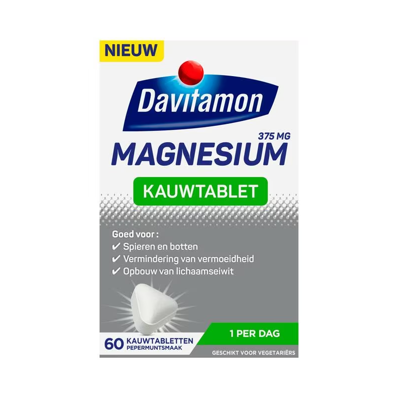 Davitamon Magnesium Kauwtablet Pepermunt 60st