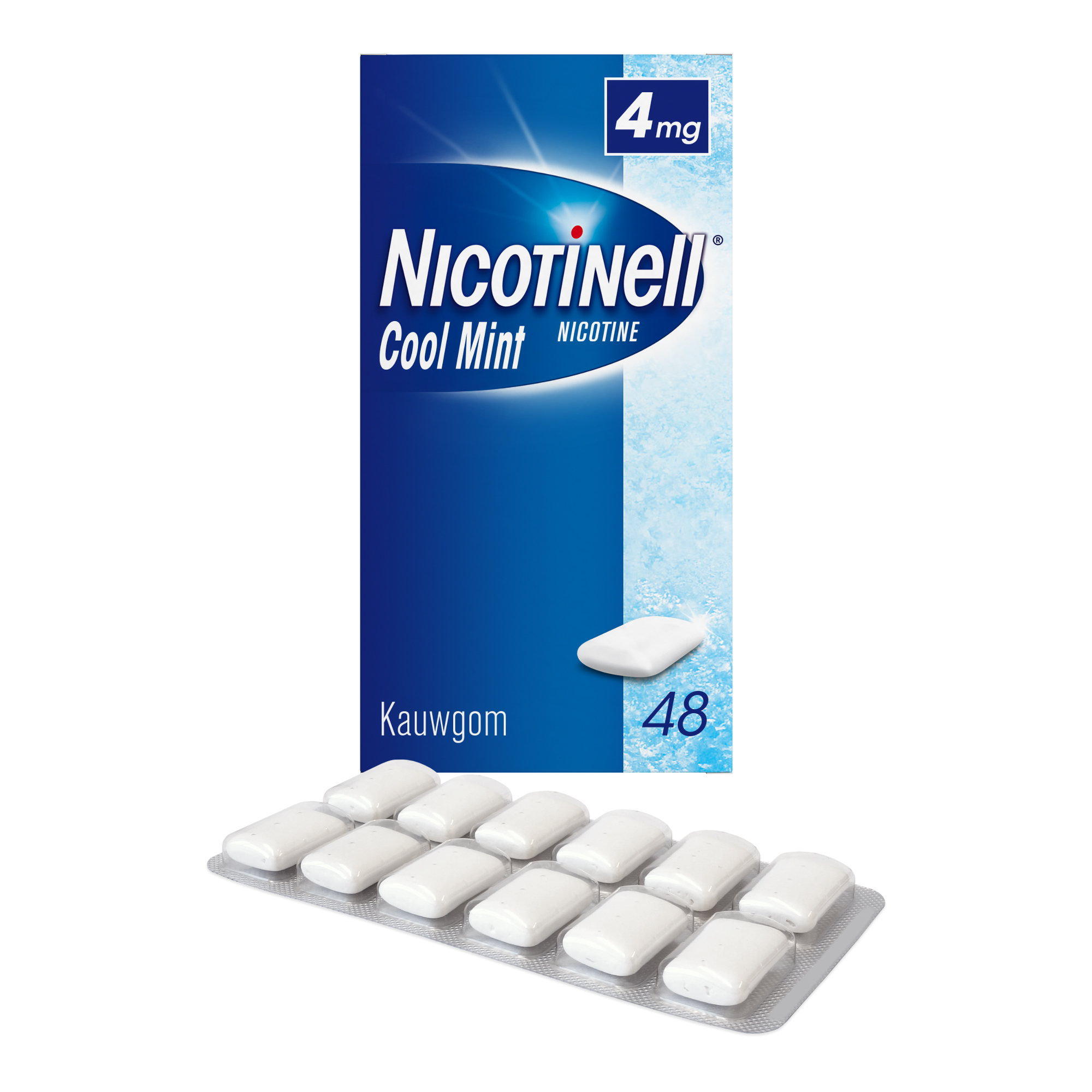 NICOTINELL COOL MINT KAUWGOM 4MG 48STUKS